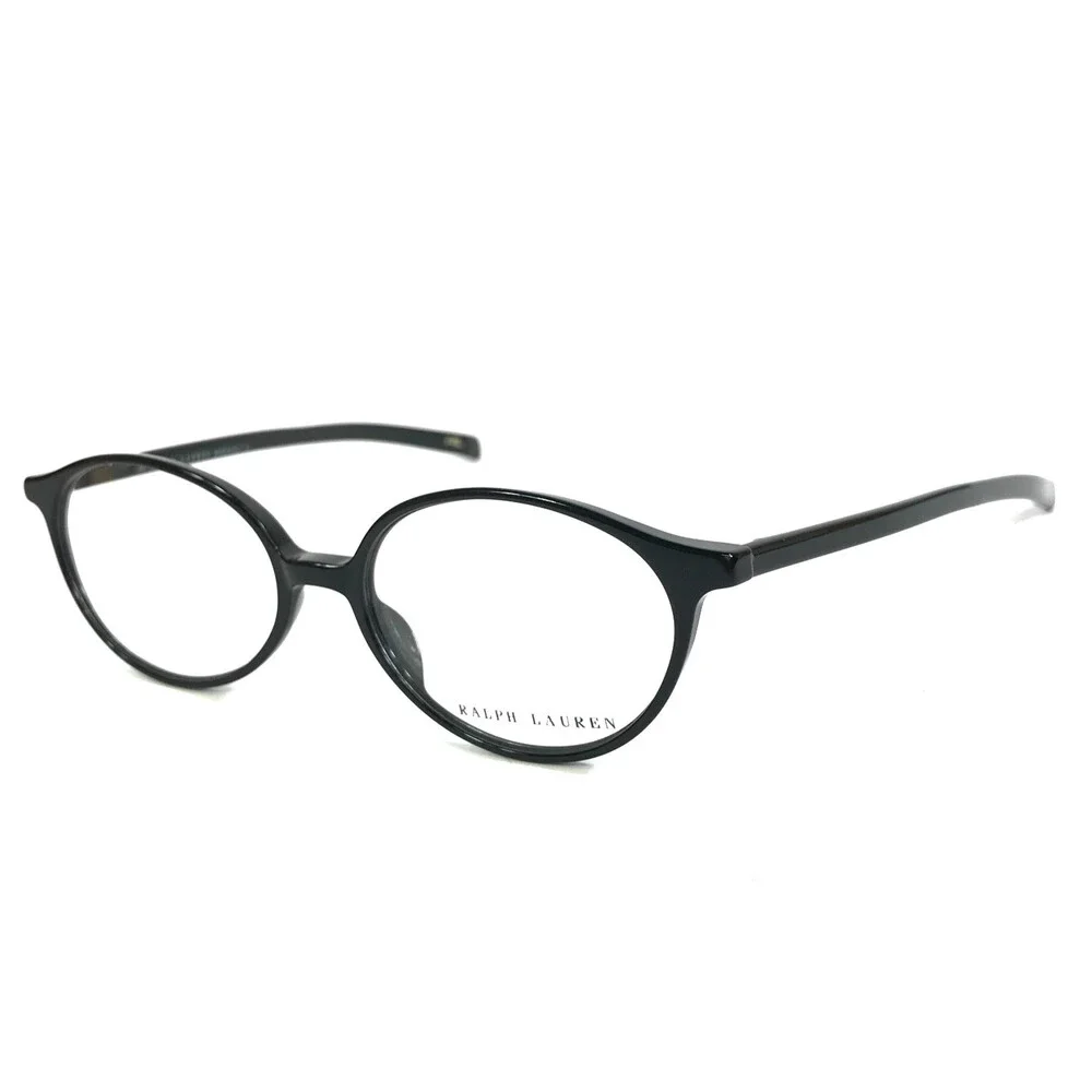 Vintage Ralph Lauren Eyeglasses Frames RL1405 807 Shiny Black Round 48-15-135